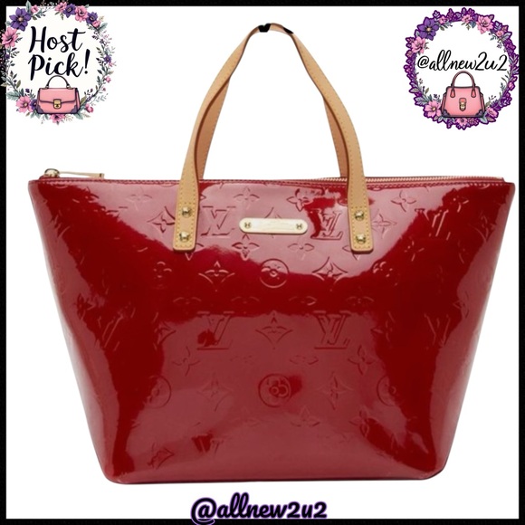 Louis Vuitton Monogram Vernis Bellevue PM (RED) Bag W / COA - Picture 3 of 16